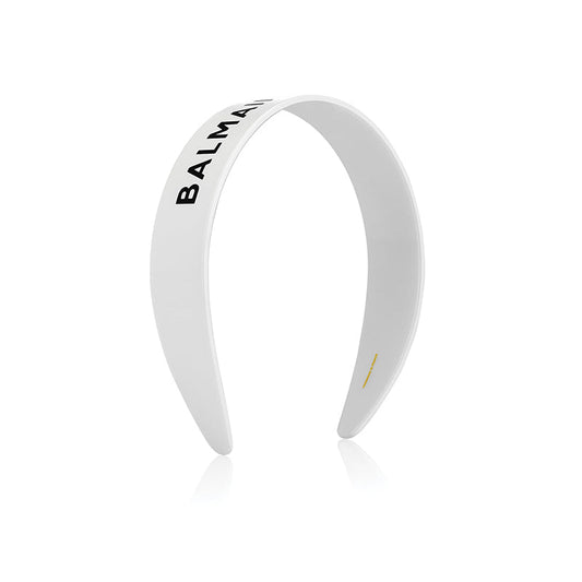 Balmain Limited Edition Legacy Cellulose Acetate Headband White Logo