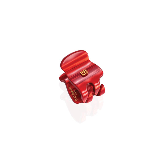 Balmain Limited edition Cellulose Acetate Pince a Cheveux Extra Smal Red Pearl