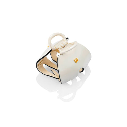 Balmain Cellulose Acetate Pince à Cheveux Imperiale White