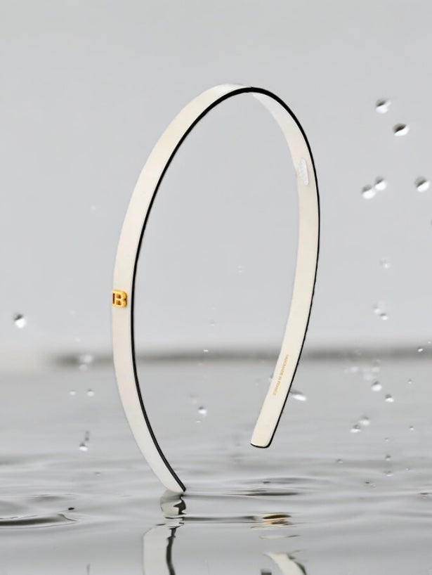 Balmain Cellulose Acetate Headband White Small 限量版頭箍(白)