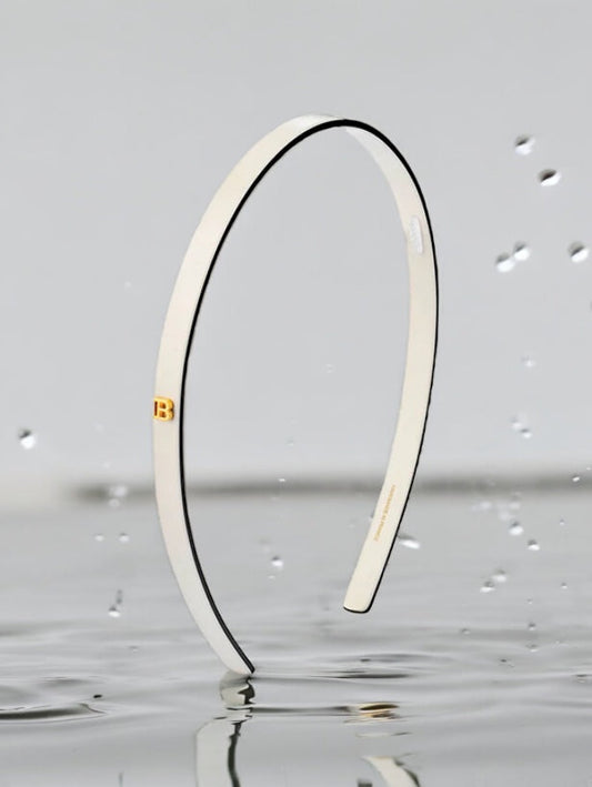 Balmain Cellulose Acetate Headband White Small ??